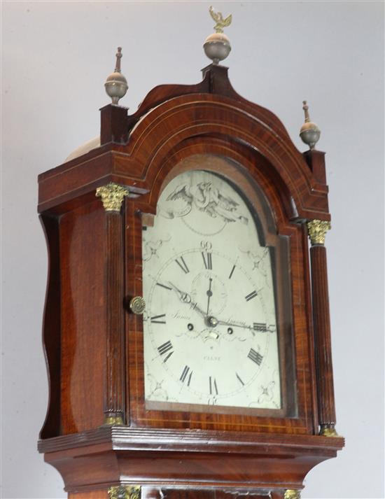 James Spencer of Colne. A George III mahogany eight day longcase clock, H.7ft 7in.